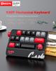 Mechanical Mini Keyboard with Hot-Swappable Red Switches and TYPE-C Wired Connection for Gaming, Office, and Financial Use.