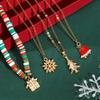 Christmas Beaded Necklace Trendy Pendant Clavicle Chain Trendy Neck Jewelry Gift for Holiday Party Occasion & Daily Wear