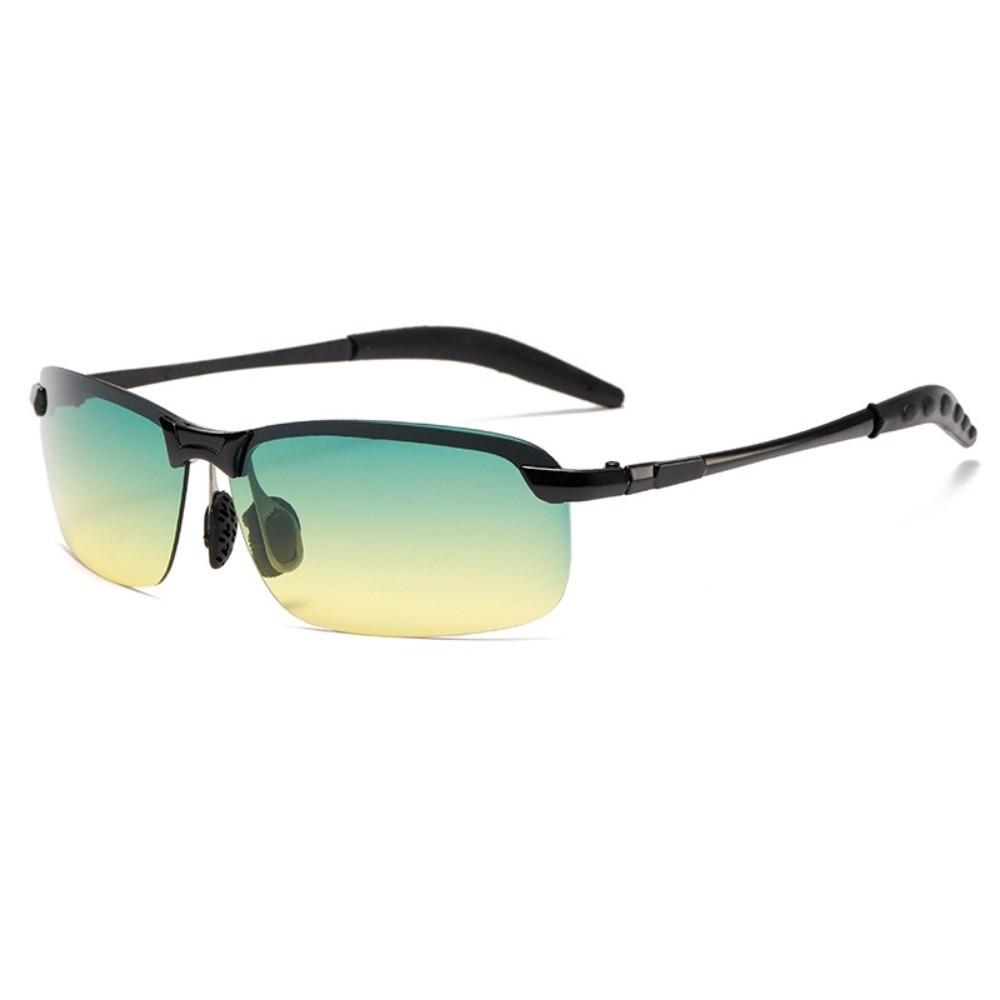 New Change Color Photochromic Sunglasses Day Night Vision Metal Frame Dimming Glasses Alloy Half Frame Eyewear Day Use