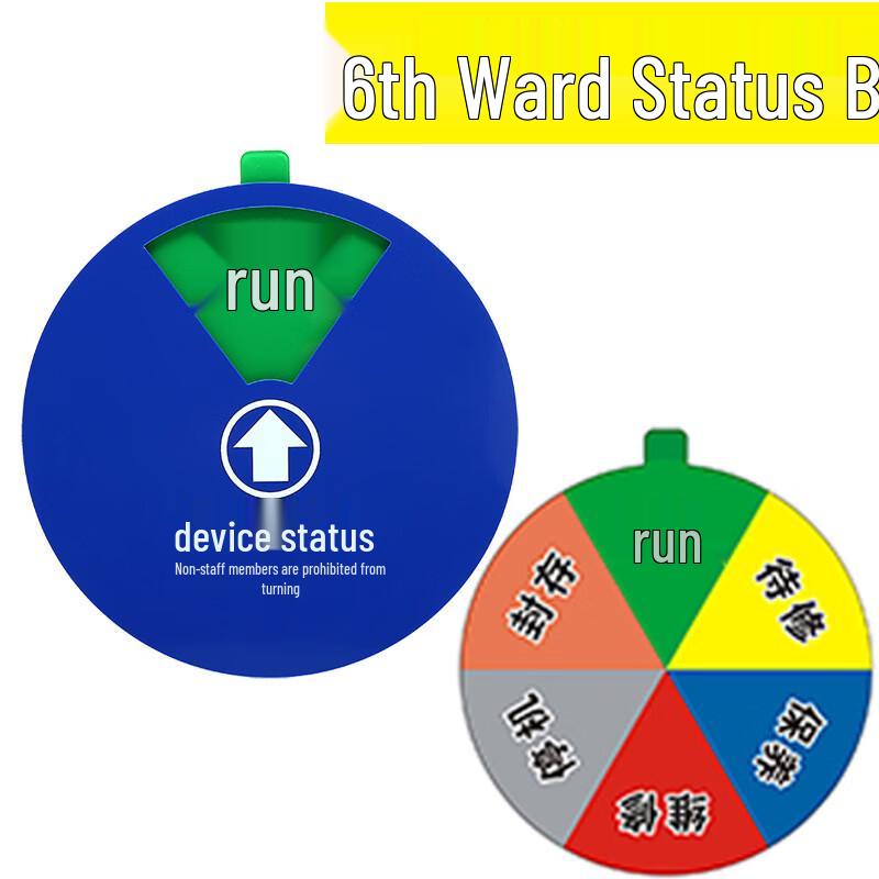 Rotating Equipment Status Indicator Sign