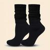 Women Slouch Socks Scrunch Crew Socks Retro Plain Color Stretchy Boot Socks for Girls Street Casual Wear Sneakers Loafers
