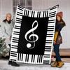 1PC Piano Keys Music Printed Blanket, All Season Lightweight Home Office Outdoor Nap Multifunctional Blanket A18