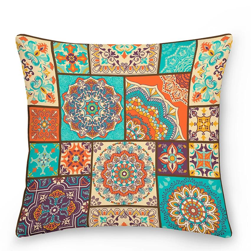 Mandala Pillowcase Decor Sofa Bed  Decorative Car Cushion Cover Boho Style