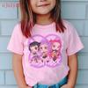 New 2025 KPop Demon Hunters Saja Boys Cartoon Boys T-shirt Round Neck Print Fashion Casual Top Children's T-shirt Kids Clothing
