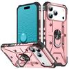 For iPhone 17 Pro Max Case PC+TPU Anti-Drop Phone Cover with Ring Kickstand