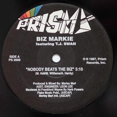 12inch Record BIZ MARKIE TJ SWAN Nobody Beats The Biz PS2009 Prism 1987 US Rap HipHopRB Used