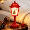 Warm Atmosphere Lighting Christmas Snow Sphere Lamp, Retro Street Lamp Design, Santa Battery Operated Snowman Tree Night Light for Bedroom,