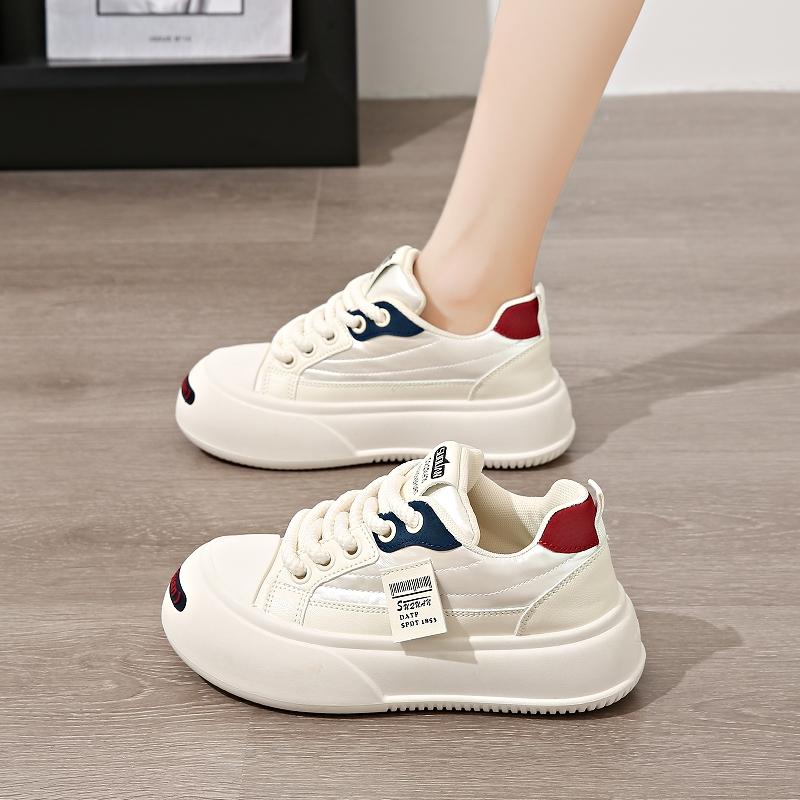 

Fashion CRLAYDK Designer Women sLow Top Walking Sneakers Leather Skateboard Platform Fashion Casual Ladies Shoes Comfortable Tennis 35