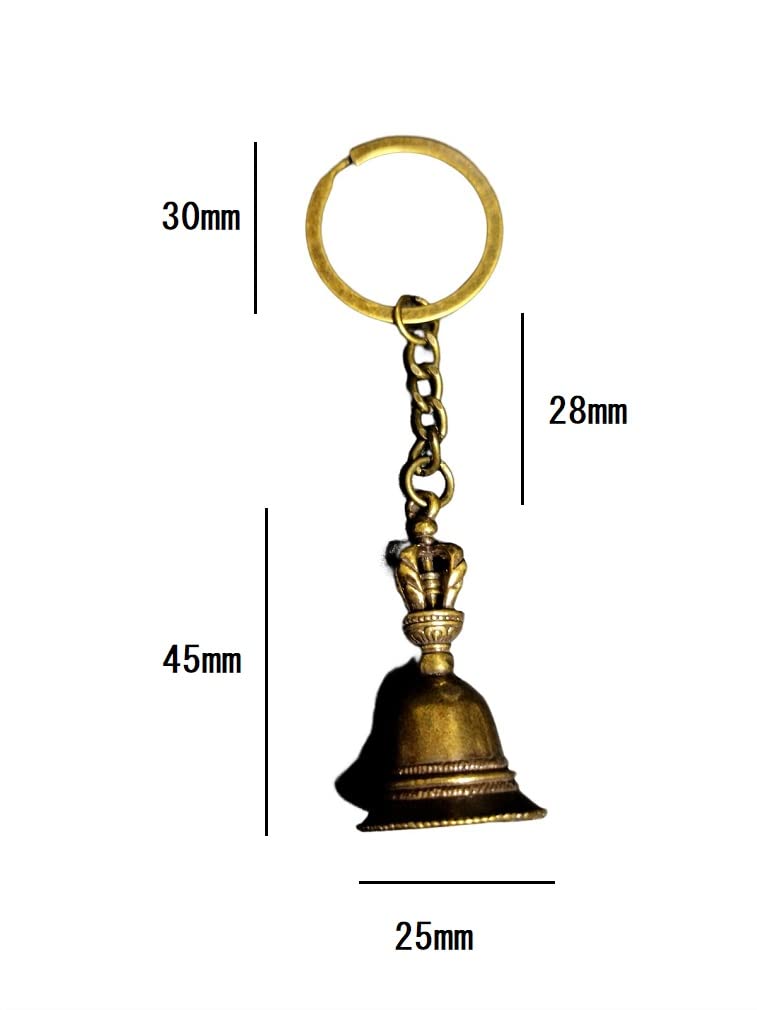 [Kaimed] Brass Guardian Bell Vintage Bell Amulet Keychain Harley Rider