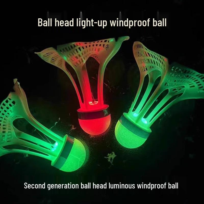 Windproof Glowing Badminton Ball: Durable, Fluorescent, Luminous Nylon for Night Play