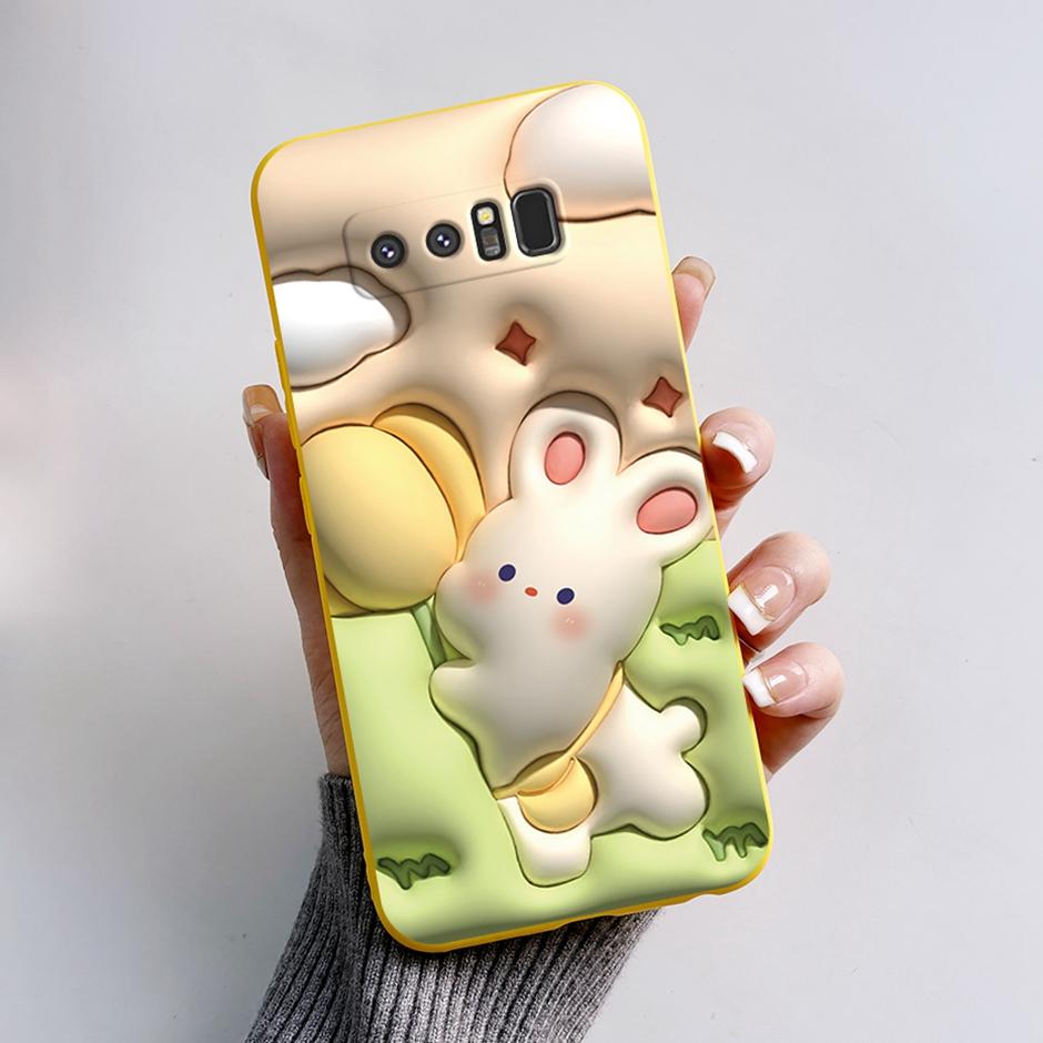 Cases For Samsung Galaxy Note8 Protection Back Covers Soft Silicone Cases For Samsung Note 8 Fashion Cartoon Printed Phone Coque