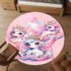 1PC Unicorn Fantasy Round Chair Mat Area Rug - Non-Slip, Floor Mat for Office, Bedroom, and Indoor Decor -Gift D1127222