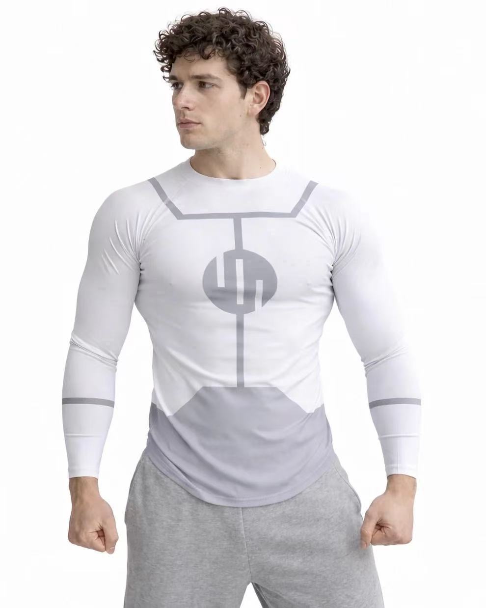 Onoverwinnelijke Cosplay Rash Guard Duiken T-shirt BJJ RashGuard Lange Korte Mouw MMA Kleding Mannen Vrouwen Viltrumite Sportschool Shirt Kostuum XL