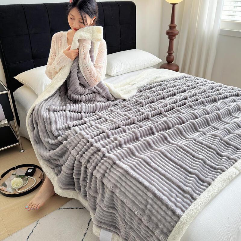 LISM Warm Knitted Sofa Throw Blanket