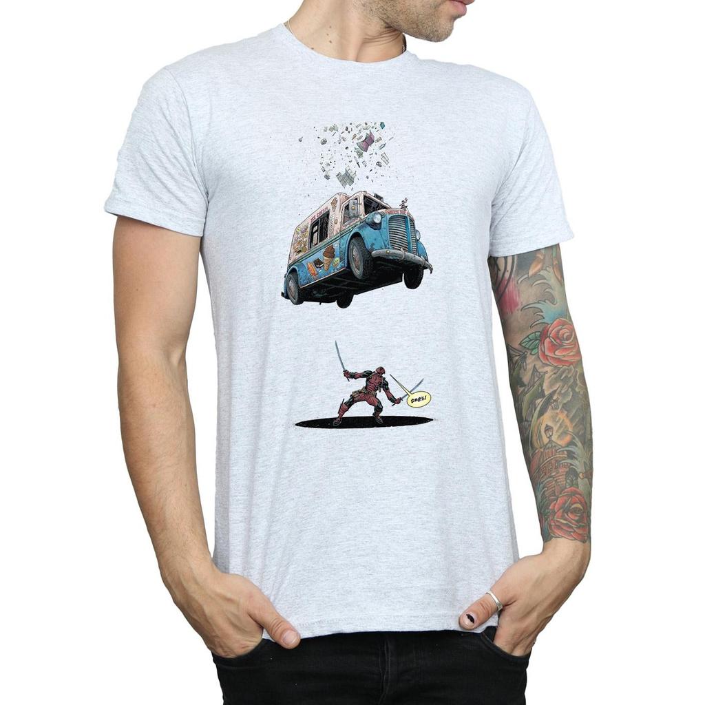 Marvel Mens Deadpool Ice Cream T-Shirt
