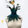 Sexy Lace Stitching Women Neck Sleeve Faux Feather Fake Collar Punk Party Cosplay False Scarf Fashion Accessories