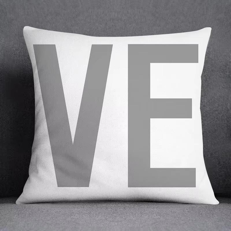 

Double Sided Geometric Pillow Cover Minimalist Theme Party Decoration with Gray White Design for Modern Events 45cmx45cm