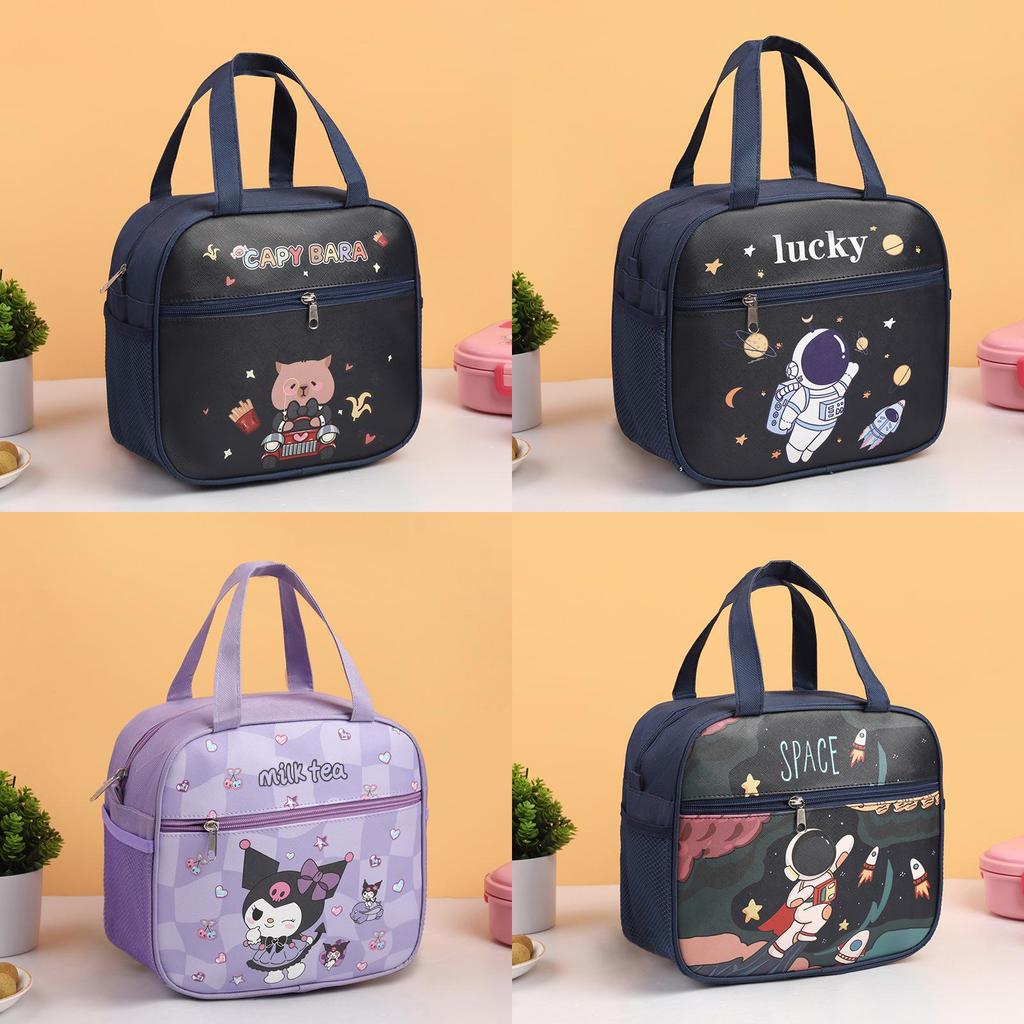 Kids Lunch Bag With Cartoon Design And Oxford Fabric For School And Travel