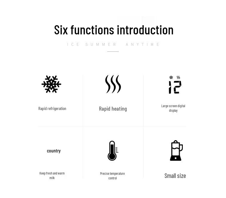 Desktop Hot & Cold Cup: Refrigerates and Heats for Milk, All-in-One Rapid Cooling & Heating with Iced Insulation. Perfect for Home Use.