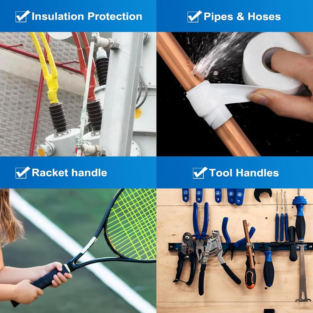 Samowulkanizująca taśma silikonowa wodoodporna zatrzymująca wycieki naprawcza elektryczna izolacyjna taśma hydrauliczna samochodowa taśma do łączenia rur i węży