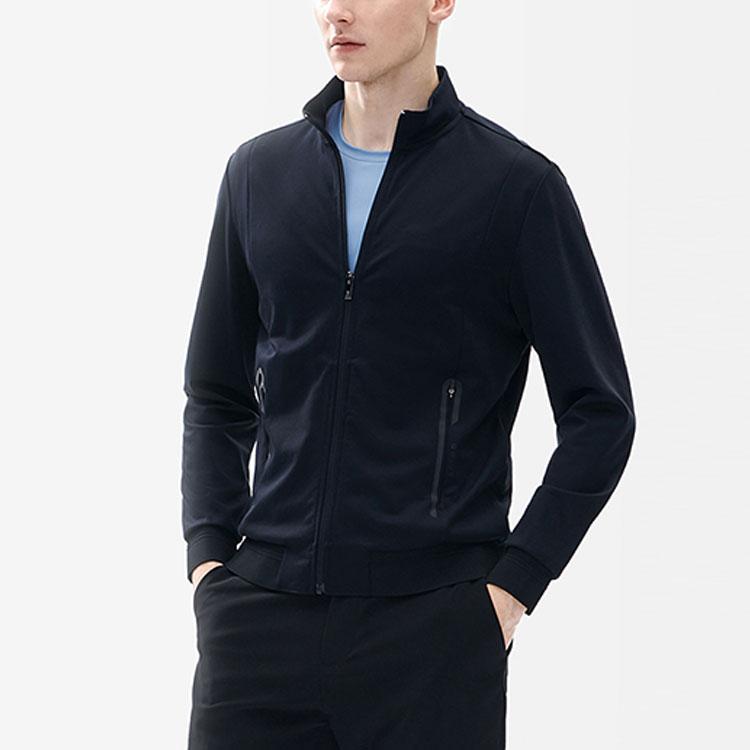 Fila Solid Lightweight Casual Zip Jacket Men Jackets Black F11M222501F-BK