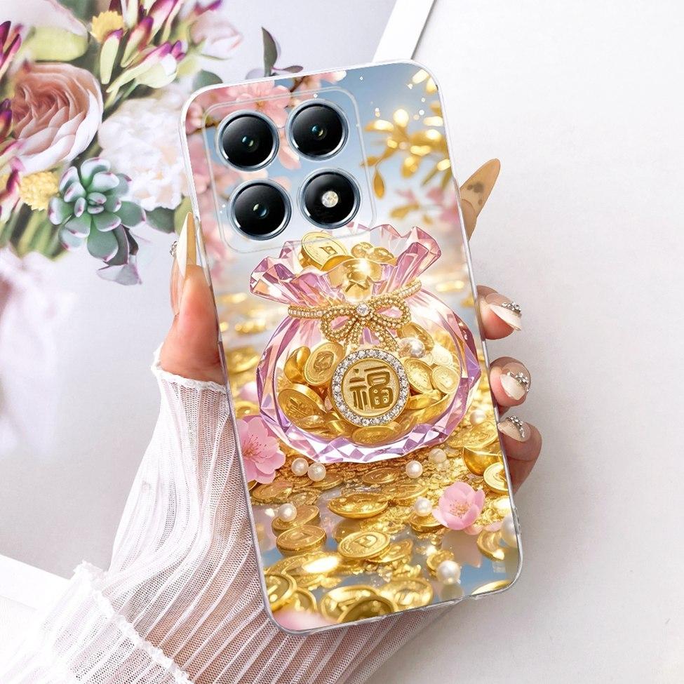 Transparent Casing For Xiaomi 14T Pro Case Cute Cat Luxury Fashion Butterfly Funny Cool Painted Cover 2407FPN8EG