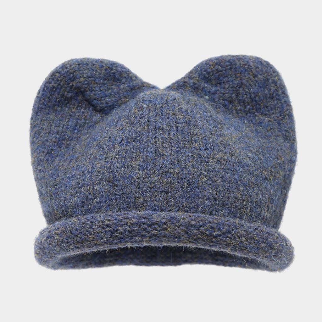 Women's Cute Ear, Warm Rolled Knit Hat for Outdoor Winter and Cold Wear