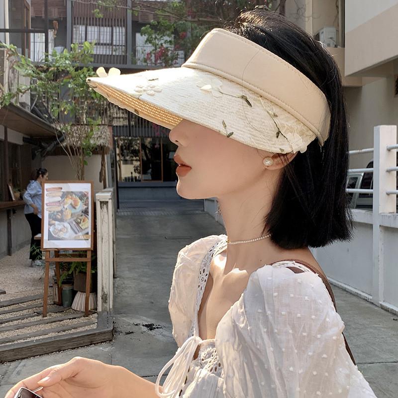 Embroidered Wide Stylish Brim Sun Hat For Women And Men Perfect For Summer Beach Vacations