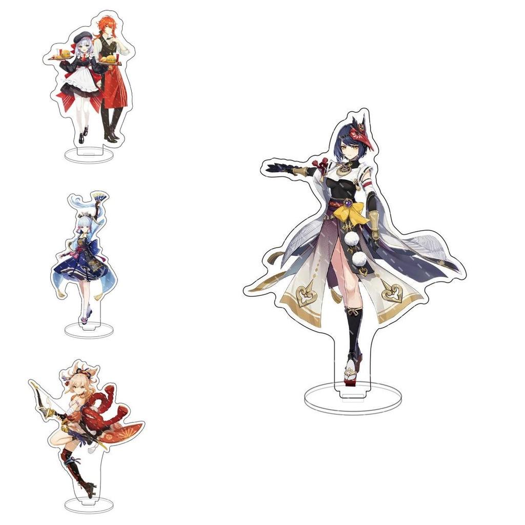 Genshin Impact Acrylic Stand Desktop Decor Featuring Kazuha Venti Klee Hutao Ganyu Paimon For Anime Fans