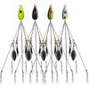 4Pack Premium18g 5 Arm Alabama Rig Head Umbrella Fishing Group Lures Bass Swimming Baits(Multicolor)