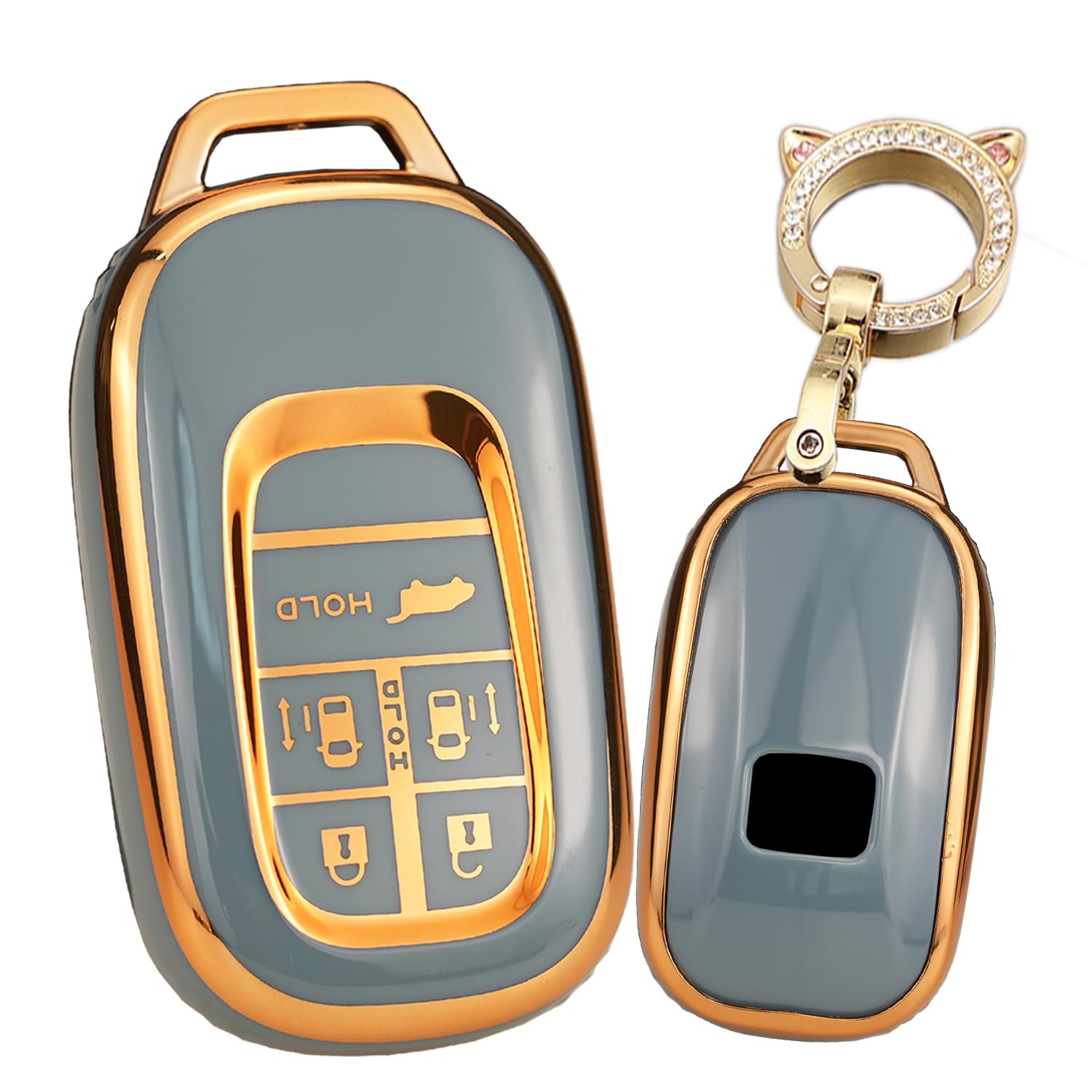 

[SANRILY] Honda Key Holder Smart Key Case Key Cover for Honda Honda New Step Compatible with car genuine