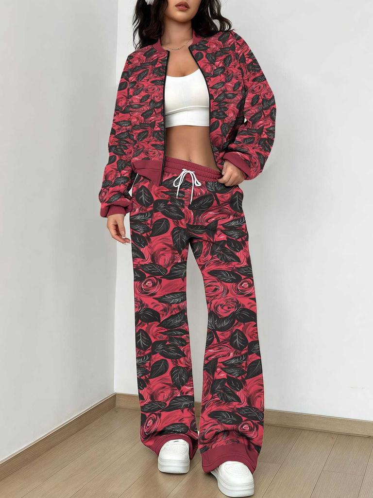Grid New Autumn And Winter New European And American Women'S Clothing Striped Printing Suit Women