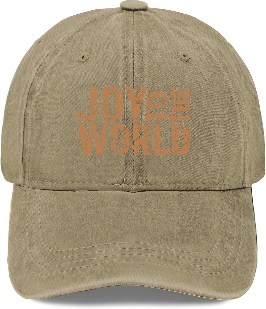 Joy to The World Distressed Baseball Cap Vintage Washed Polyester Casual Adult Headwear