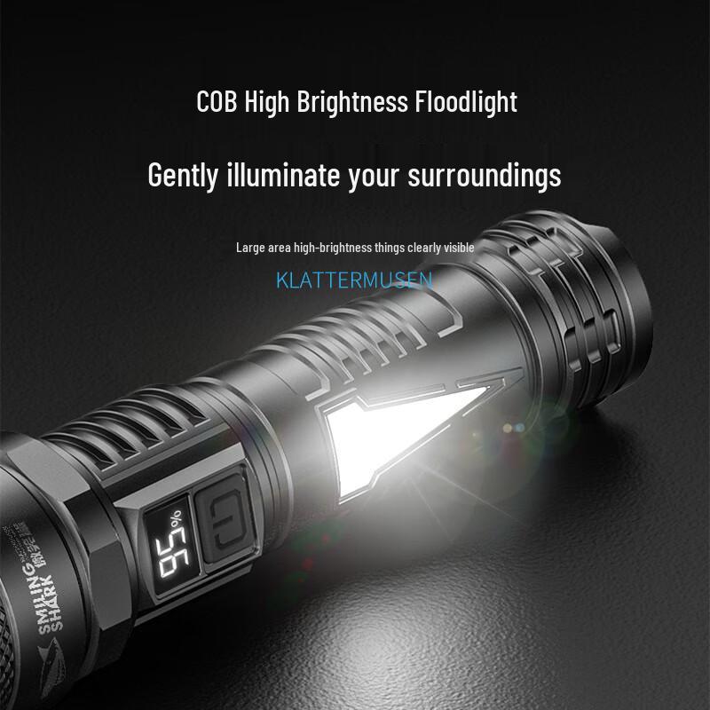 Smiling Shark SD-5269 Multi-function Rechargeable Flashlight (2-Pack)