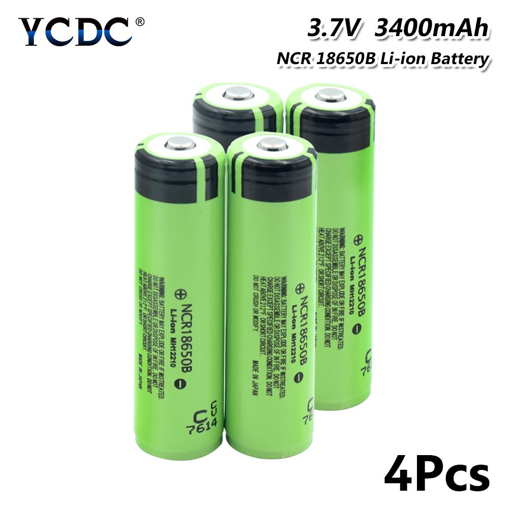 4Pcs 3.7V 3400mAh 18650 Lithium Battery With PCB For Power Bank Flashlight  Headlamp Cameras Mini Fan comprar a buen precio  entrega gratuita, reseas  reales con fotos  Joom