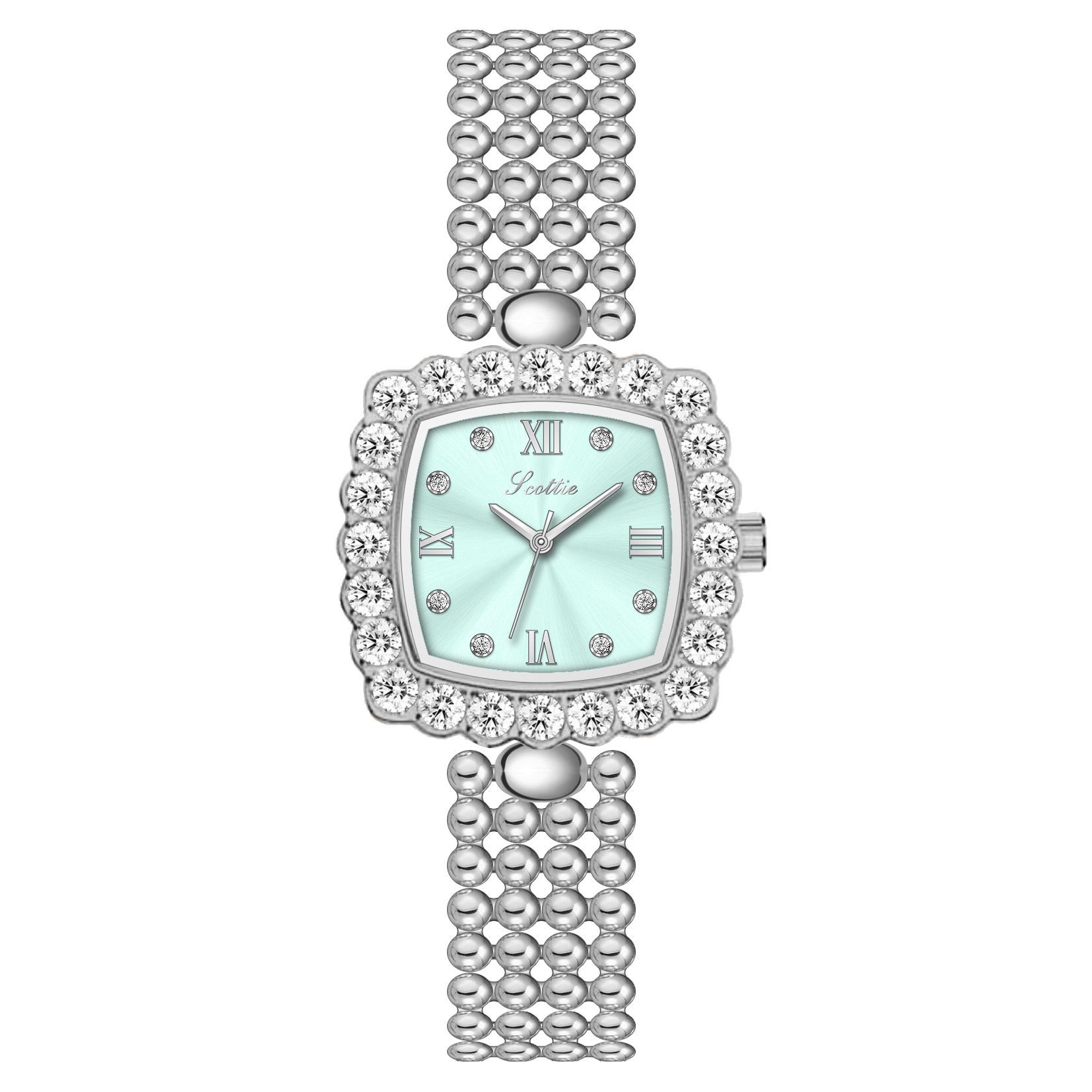 Watch Ladies Square Diamond Waterproof Niche Light Luxury Steel Belt High-End Women S Watch