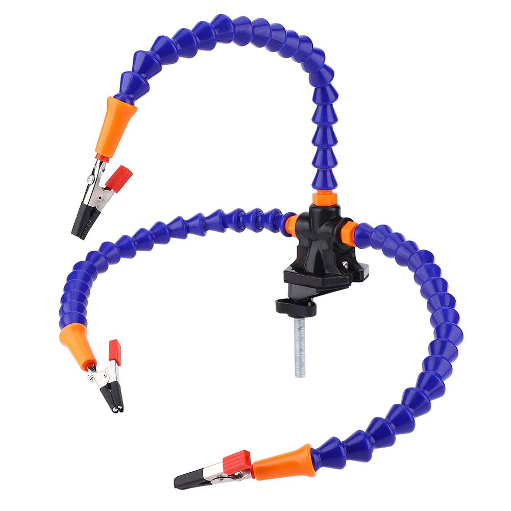 Flexible 3 Arms Soldering Holder Blue Multifunctional for Circuit Board Repairing and Fixing