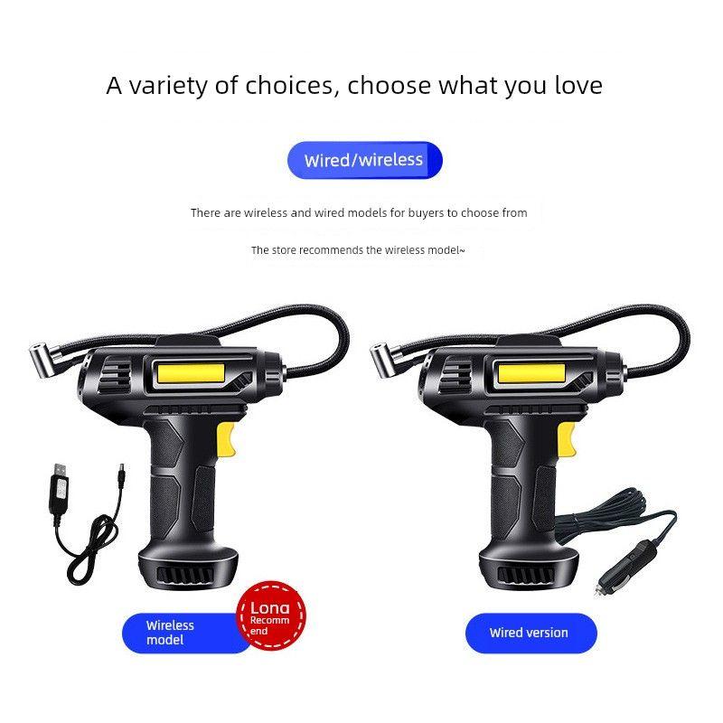 Car Air Pump, Portable Multi-Functional 12V220V High-Pressure Tire Electric Air Pump for Automobiles