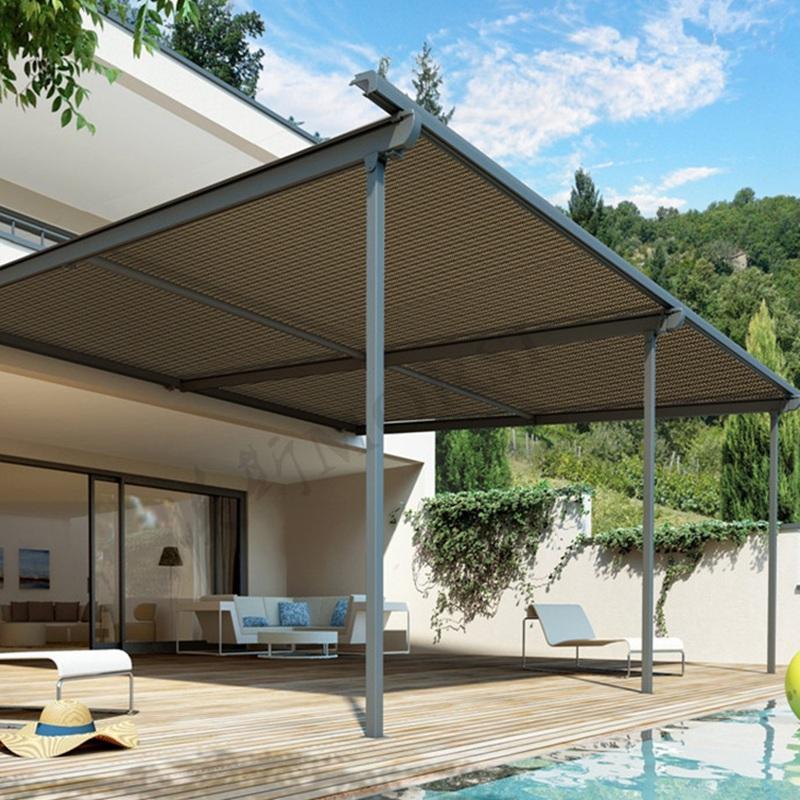 Outdoor Sunshade Net Garden Terrace Sunshade Cloth Brown HDPE Camping Shade Sail UV Protection 95% Shading Net Store Sun Cover