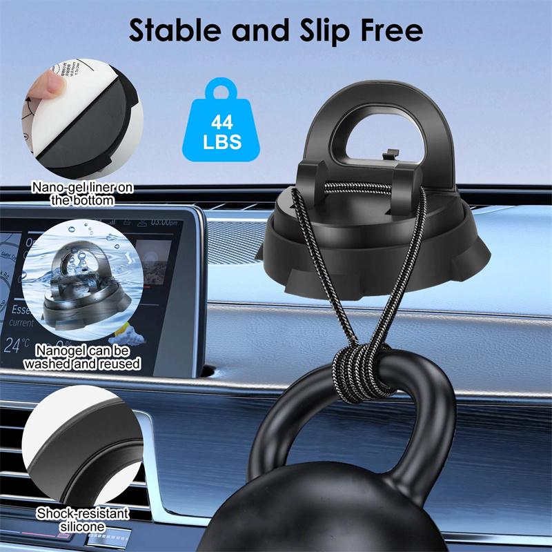 Strong Suction Cup Phone Holder Anti Slip Silicone Pad Dashboard Windshield Mount Universal For Car Suv Truck Navigation