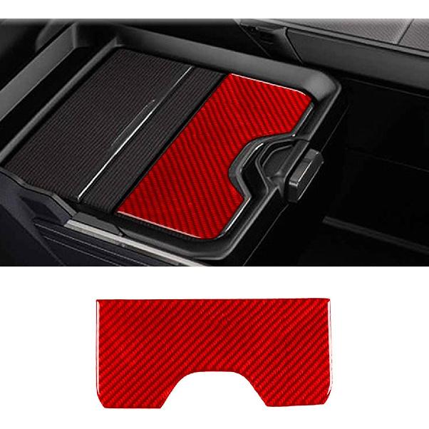 4pcs Carbon Fiber Car Window Lift Switch Cover Stickers Compatible with Dodge RAM 1500/2500/3500 2019-2023 Crew Cab, Door Glass Control Panel Trim