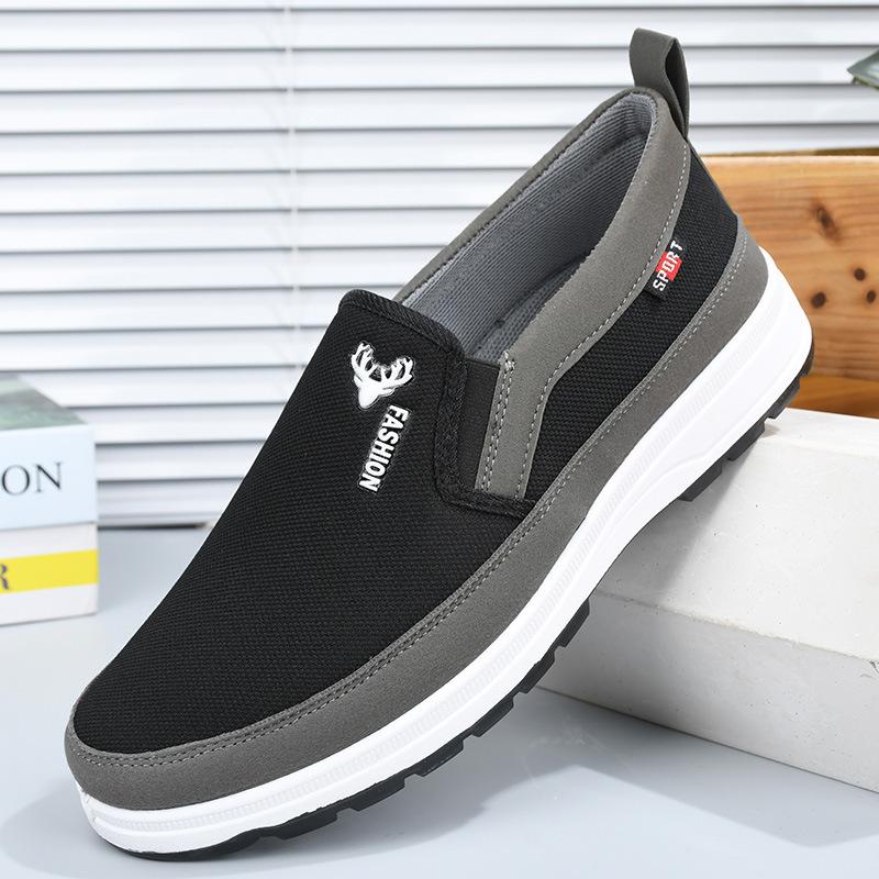 Men's Low-top Canvas Shoes Old ******* Cloth Shoes S**t Sole Non-slip and Wear-resistant ****** and Autumn Canvas Shoes Middle-aged and Elderly Fathe