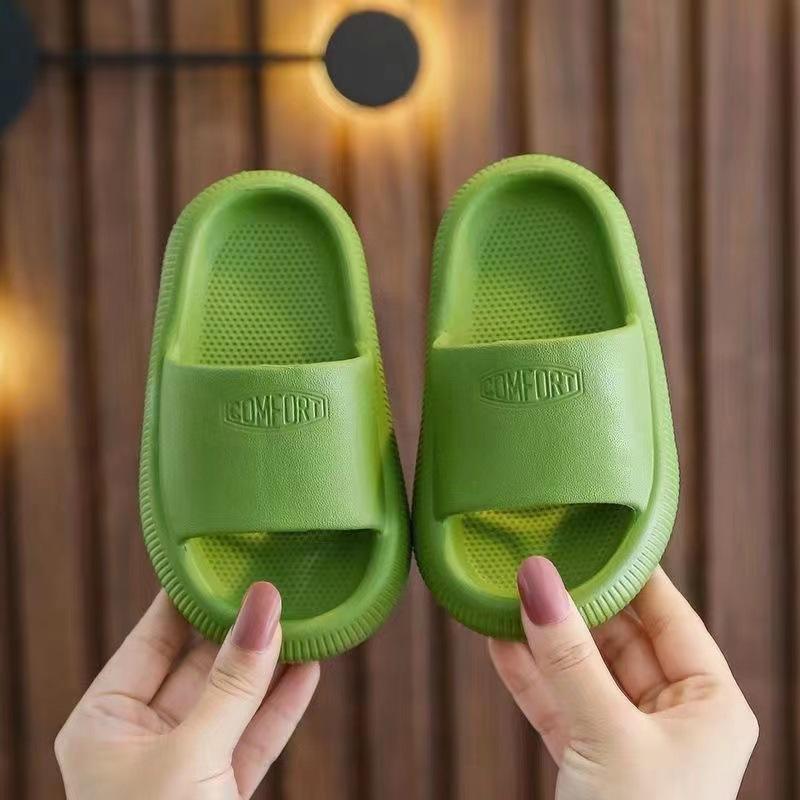 Kids Slippers Summer Solid Color Non Slip Soft Soled Children's Shoes Indoor Bath Boys and Girls Home Baby Slippers