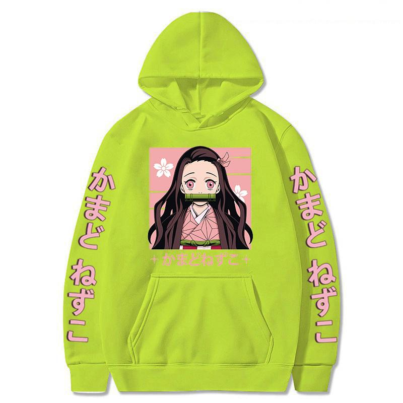 Noul Japan Anime Demon Slayer unisex Hoodie Kamado Nezuko Kimetsu No Yaiba Streetwear Plus Size Hanorac pentru femei Unisex Casual tops