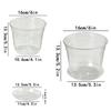 Nursery Pots For Plants 10-Piece With 10 Trays Transparent Flower Pots Hydroponic Planting Cup For Indoor Outdoor Garden Balcony