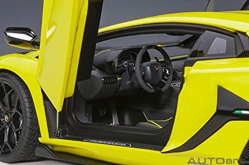 AUTOart 1/18 Lamborghini Aventador SVJ Perłowy Żółty Produkt Gotowy