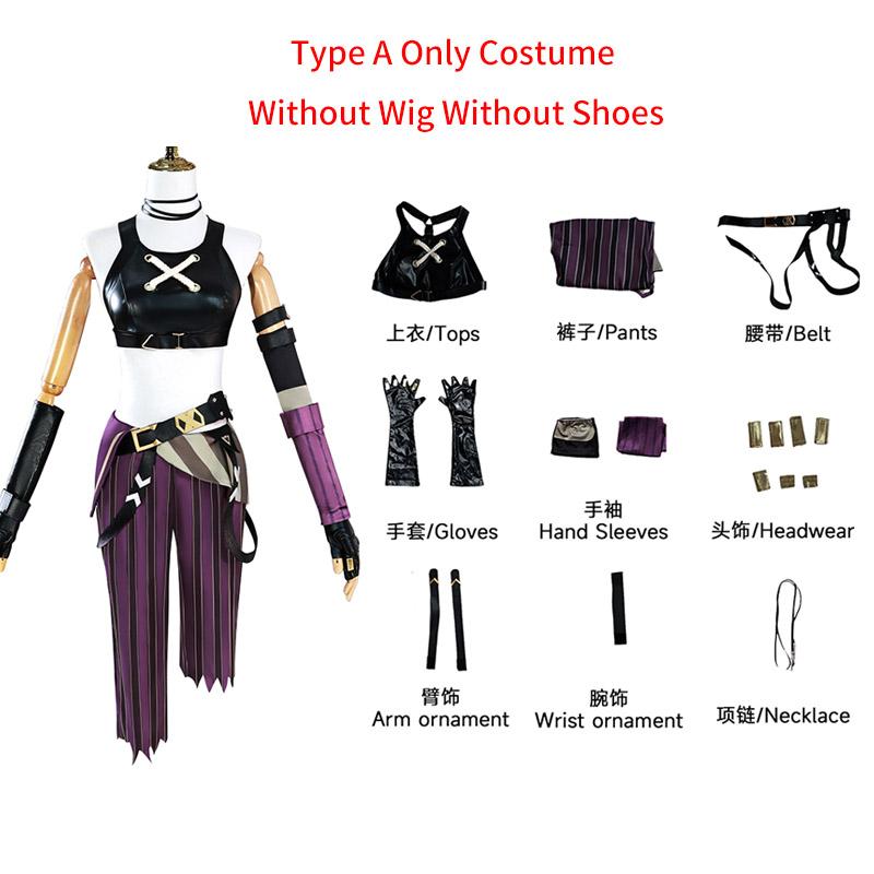 Arcane Jinx Cosplay Costume Wig Hair Anime Jinx Cosplay Shoes Boots For Girl Women Role Play Party Carnival Outfits