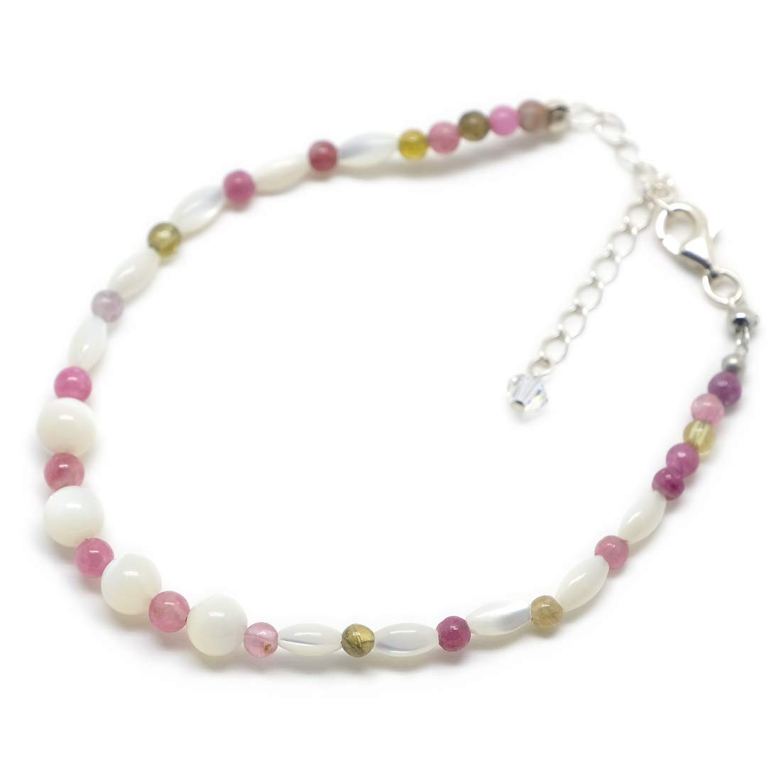 [UENCHS collection] Multicolor Tourmaline and Mother-of-Pearl Bracelet SLV925 BM2005029