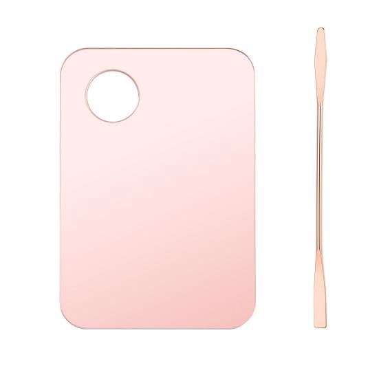 

Пластина для ногтей с тонером, круглой ручкой с отверстием, полированной поверхностью, выдолбленным дизайном, палитра для самостоятельного смешивания цветов розовый