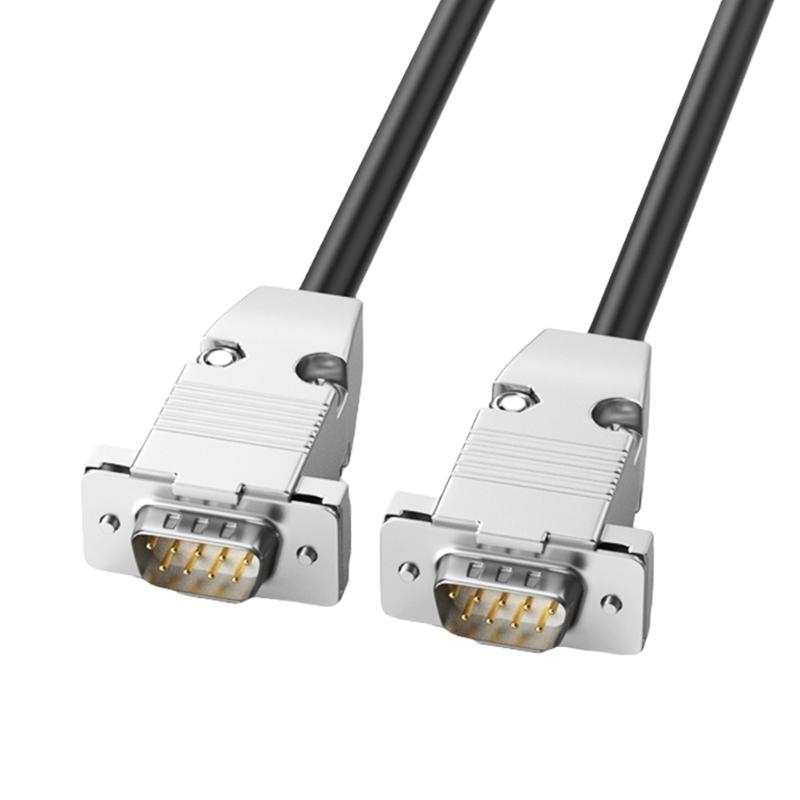 Gold Plated DB9 Serial Straight Connection Cable 28AWG Male Female 9-pin RS232 Data Wire Line for Computers